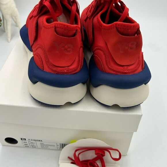 Men’s Y3 Kaiwa red white and blue sneakers size 12 US - Picture 6 of 9